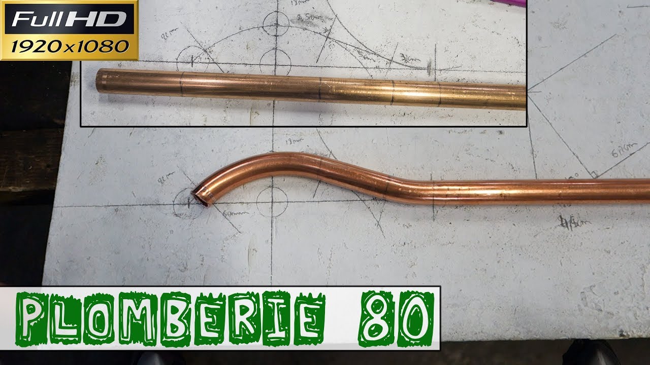 Plomberie80-Façonner une cuillère-dessautage-avec une cintreuse d'établi à partir d'une épure-cuivre