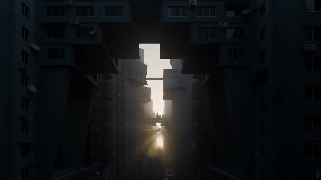Brutalist city polymetric journey