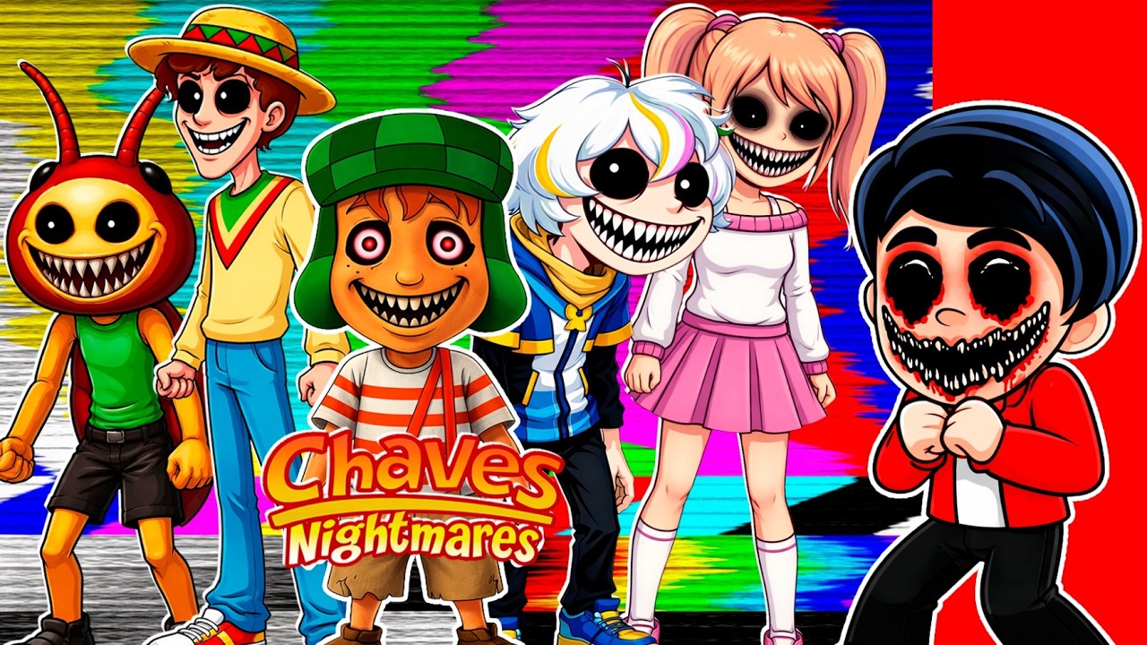 5 NOCHES EN LA VECINDAD DEL CHAVO con YOUTUBERS FAMOSOS | CHAVES NIGHTMARES COMPLETO