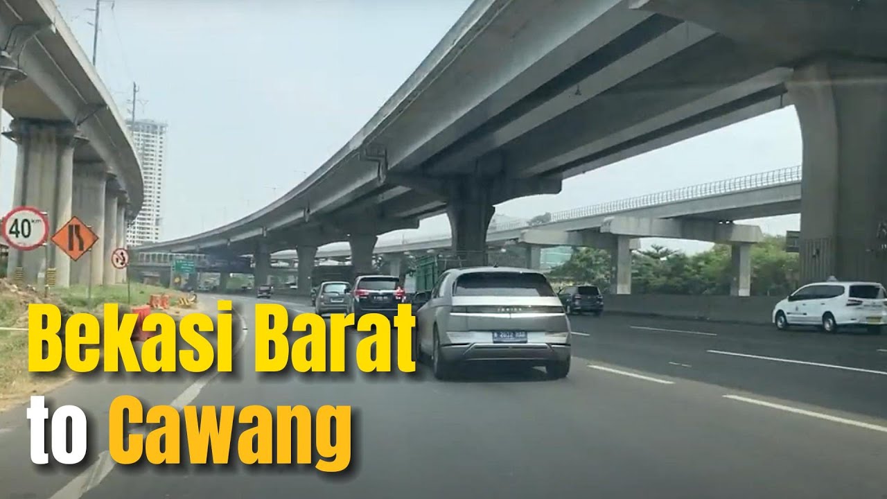 Bekasi Barat to Cawang East Jakarta via Jakarta-Cikampek Toll Road❗️Nonstop Driving