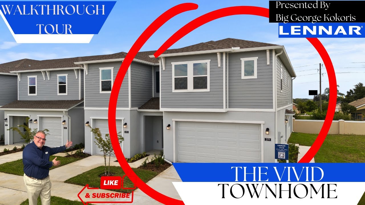Tour The Vivid Townhome at Davenport and Dundee FL | 3 Bedroom, 2.5 Bath,, 2 car garage🏡✨