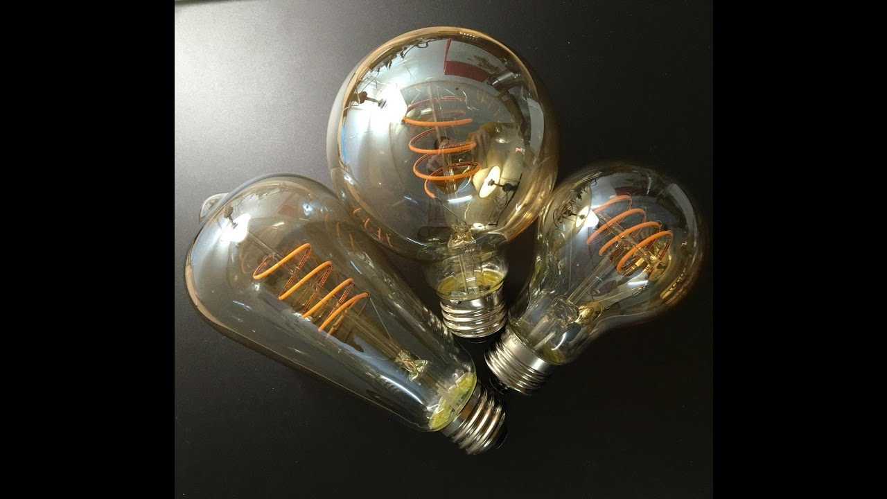 LED Flexible Filament Bulbs E26 ST64/ST21 A19 G80 Dimmable  2200K LED Edison Bulb