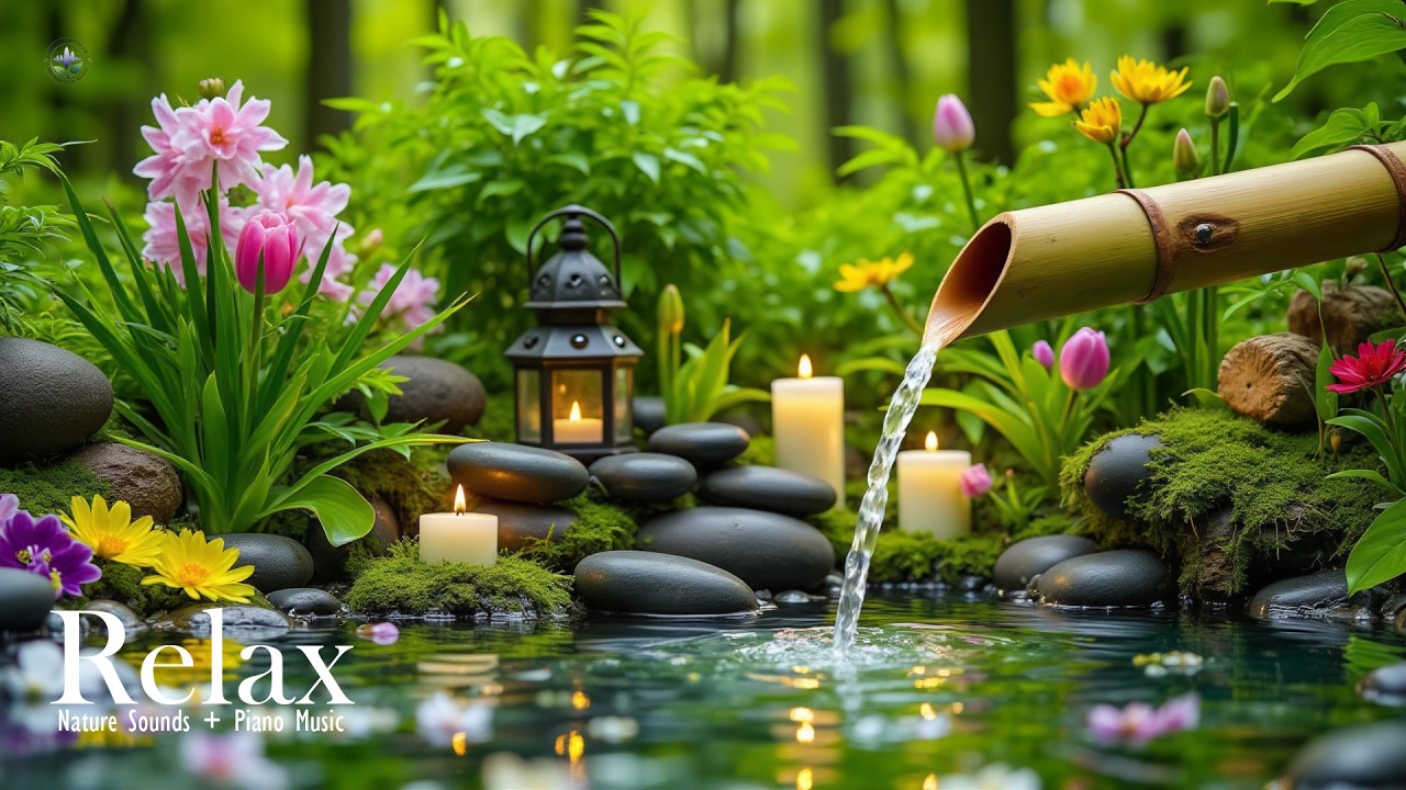 Healing Piano with Gentle Water Sounds 🌿 Relieves Stress, Calm Anxiety & Depression, Deep Sleep