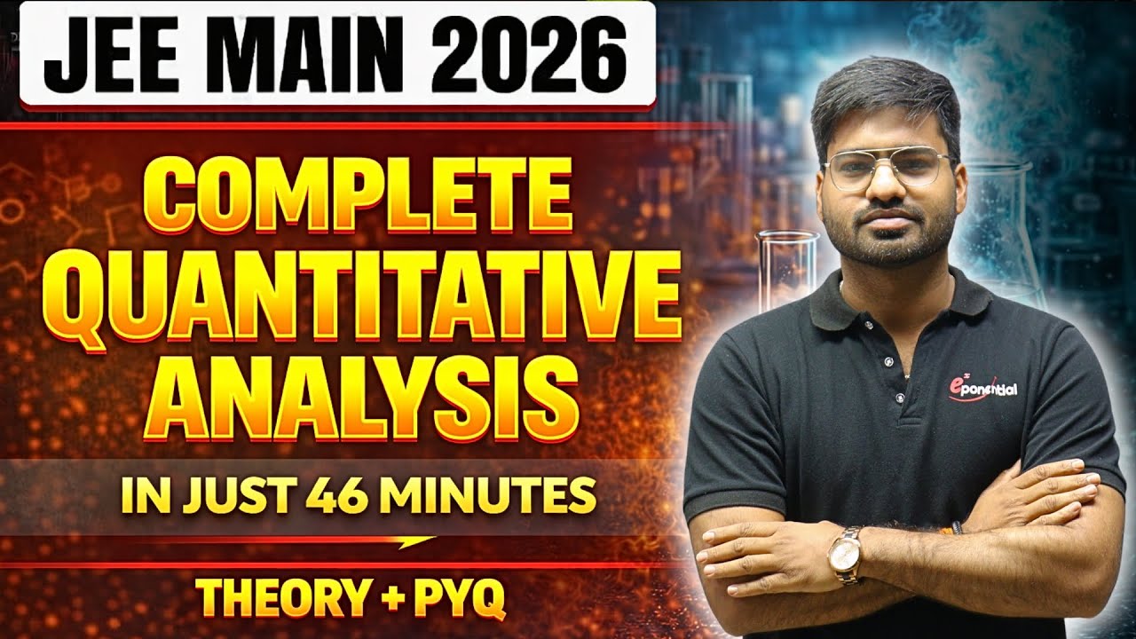 Roadmap to 99%ile in 40 days | QUANTITATIVE ANALYSIS | |JEE MAIN 2026