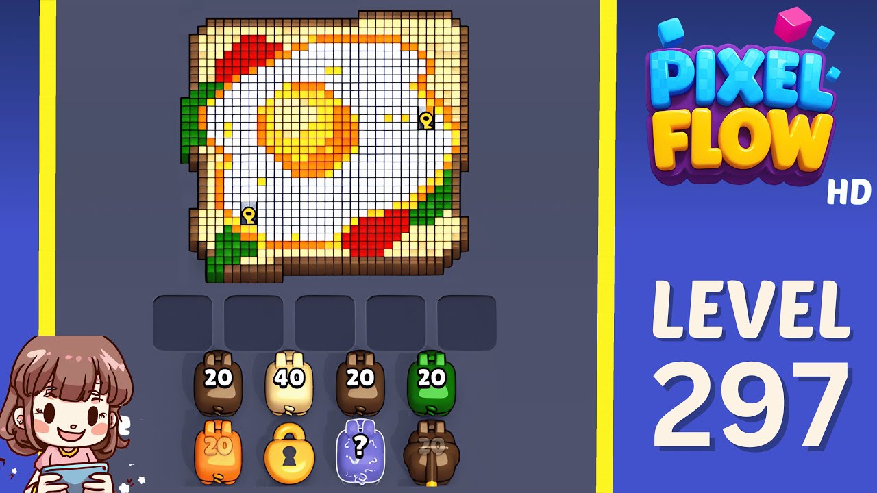 Pixel Flow Level 297 Solution Walkthrough