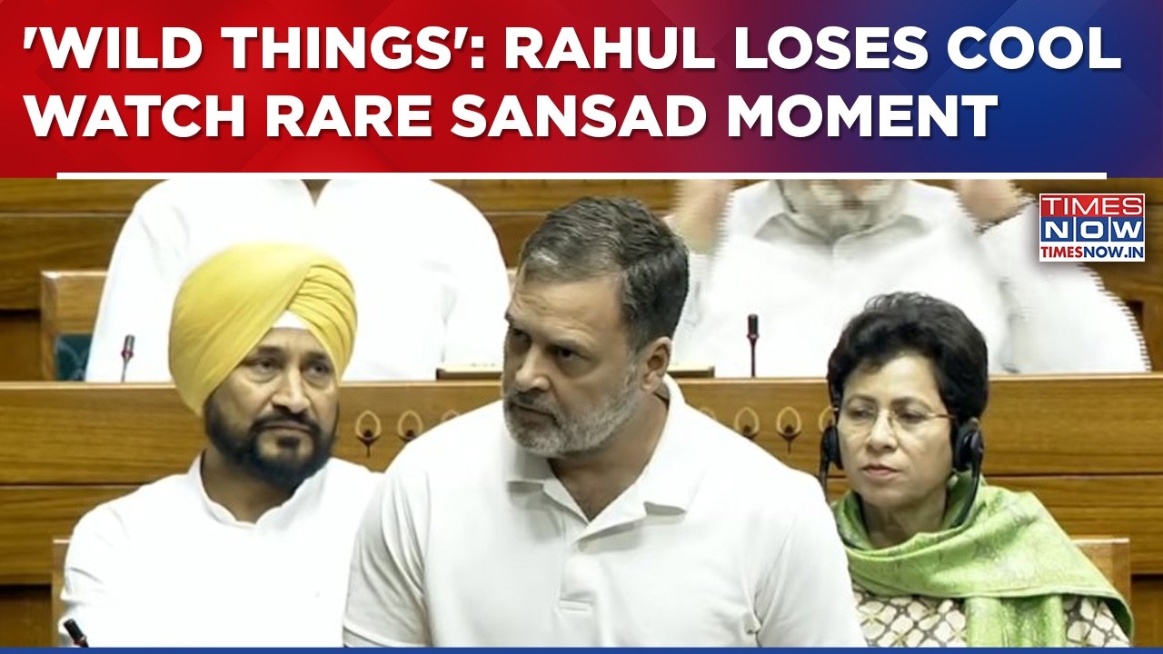 Rare Rahul Gandhi Moment: LoP Loses Cool In Sansad, Holds Up Mirror As Budget Session Erupts | Watch