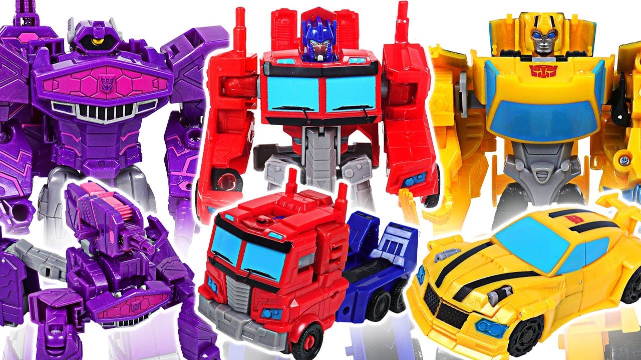 Transformers Cyberverse warrior class Optimus Prime, Bumblebee VS Shockwave, Starscream! #DuDuPopTOY
