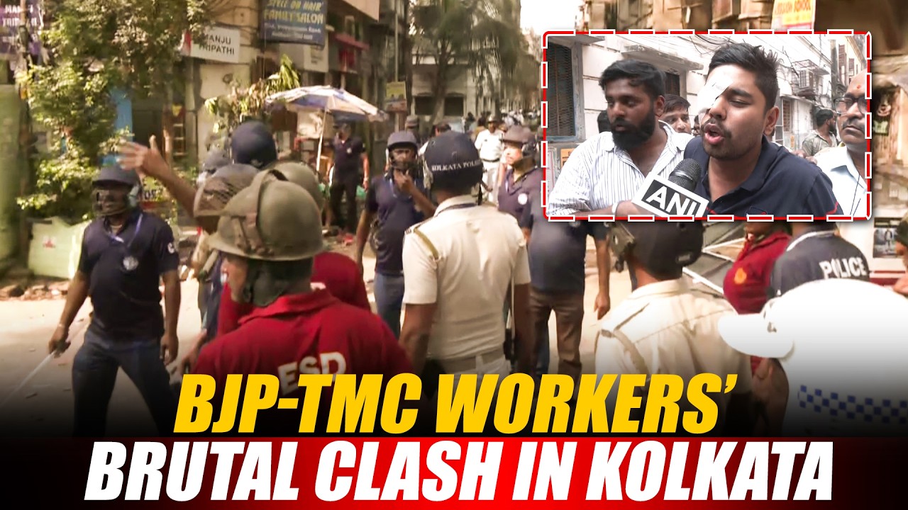 LIVE: Must Watch Video!  BJP-TMC Workers’ Brutal Clash In Kolkata | West Bengal
