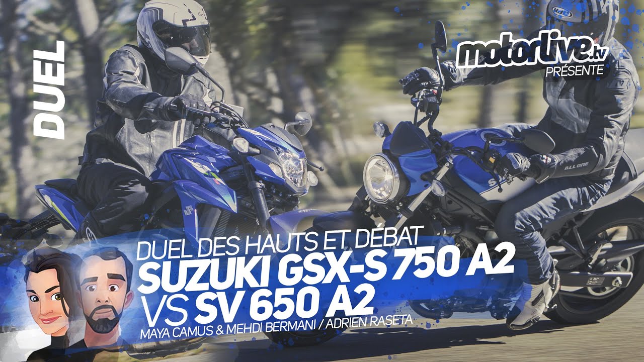 DUEL SUZUKI GSX-S 750 VS SV650 A2 | DES HAUTS ET DEBAT