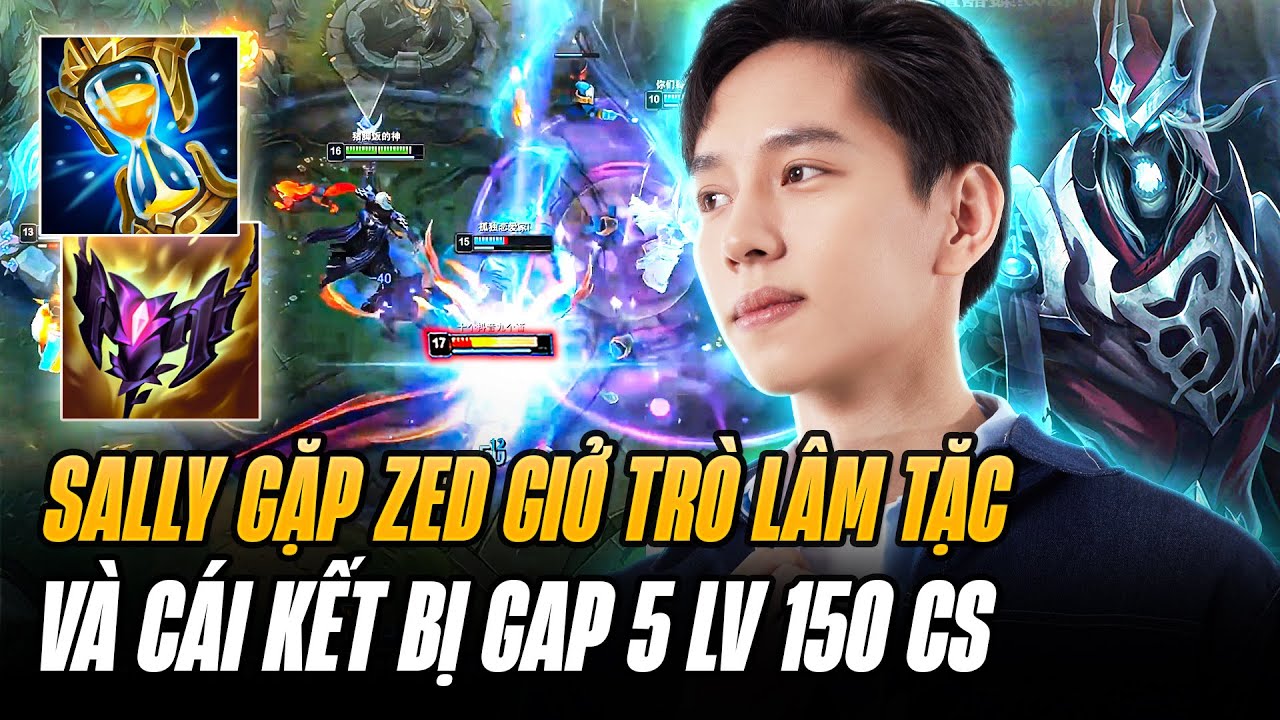 Đối Thủ Pick Zed Khắc Chế Karthus Của Sally Còn Giở Trò Lâm Tặc Và Cái Kết Bị Gap Tận 5 Lv & 150 Cs