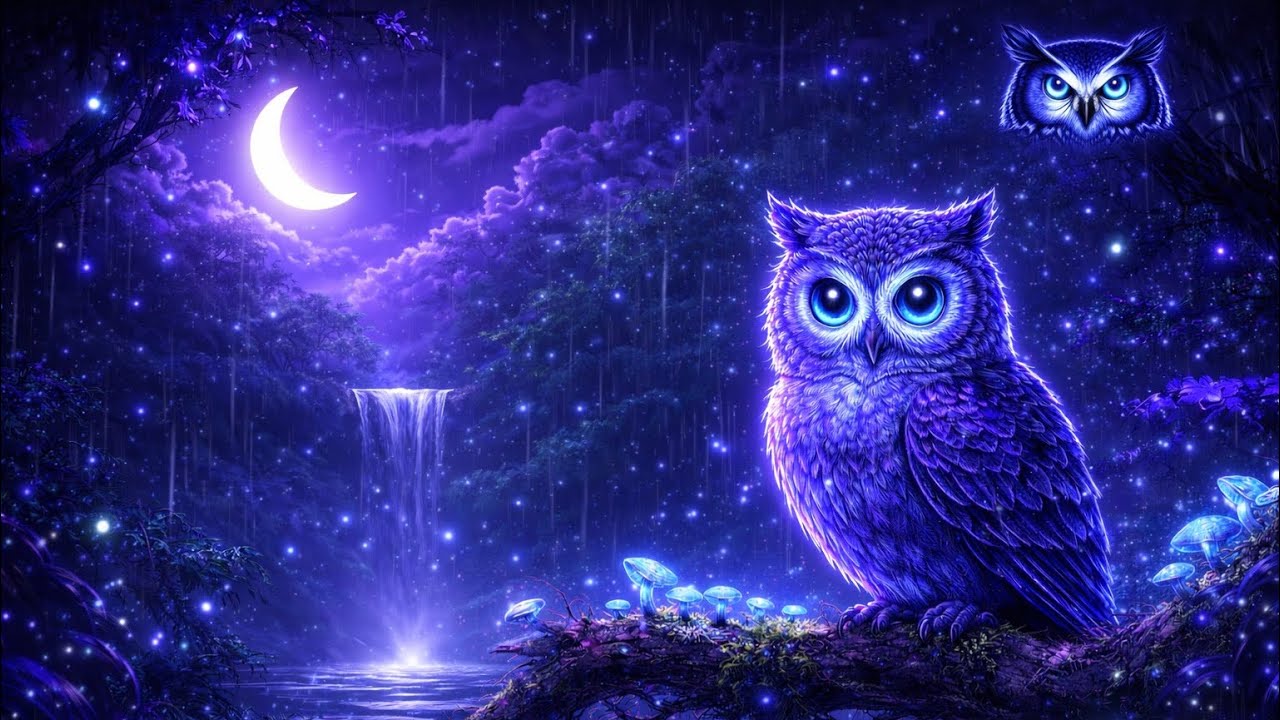 🔴 LIVE: Relaxing Sleep Music | 24/7 Deep Calm & Stress Relief 🦉 🌙
