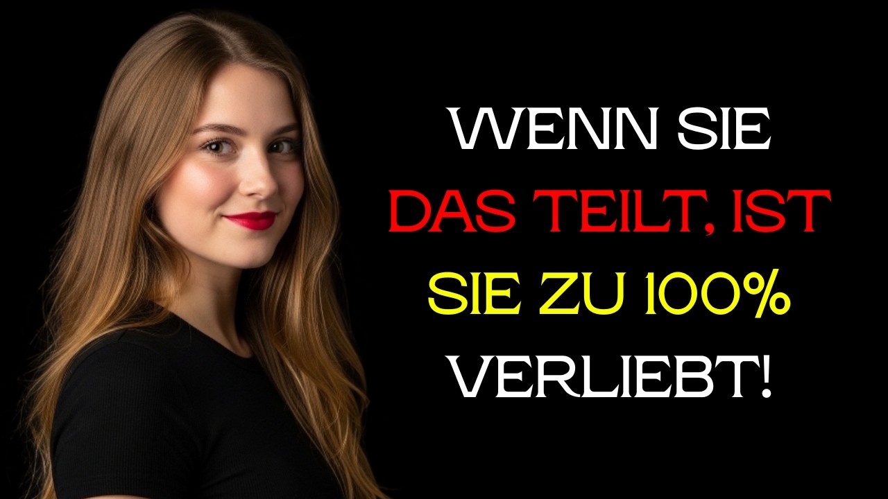 Wenn sie das teilt, ist sie hundertprozentig in dich verliebt! Schau es dir an, bevor es zu spät ist