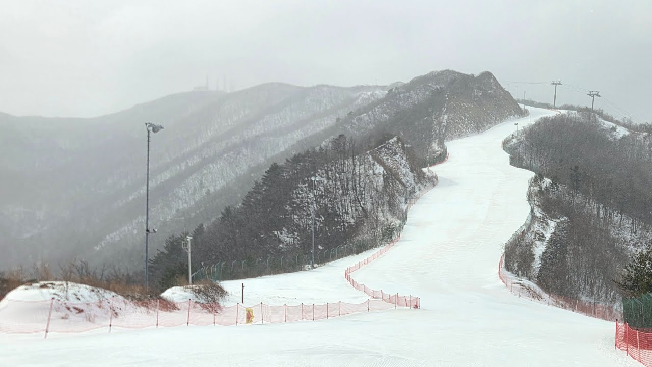 Ski 20260210 오투리조트 스키장 해피 오늘의 첫번째 런