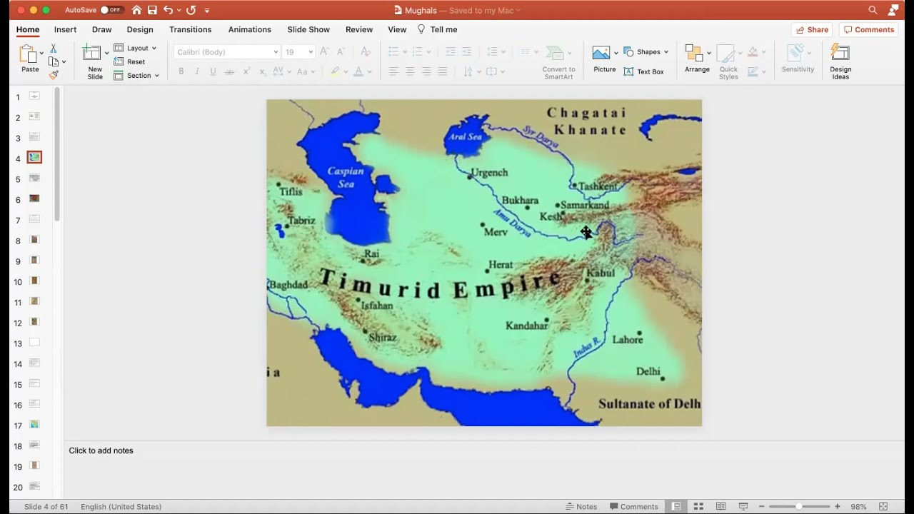 The Timurids and Babur:  The Mughal Empire I