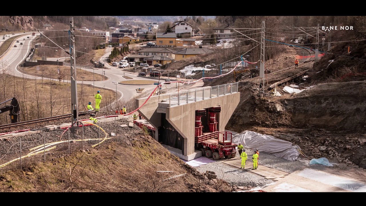 Bane NOR Drammen-Kobbervikdalen timelapse ny kulvert