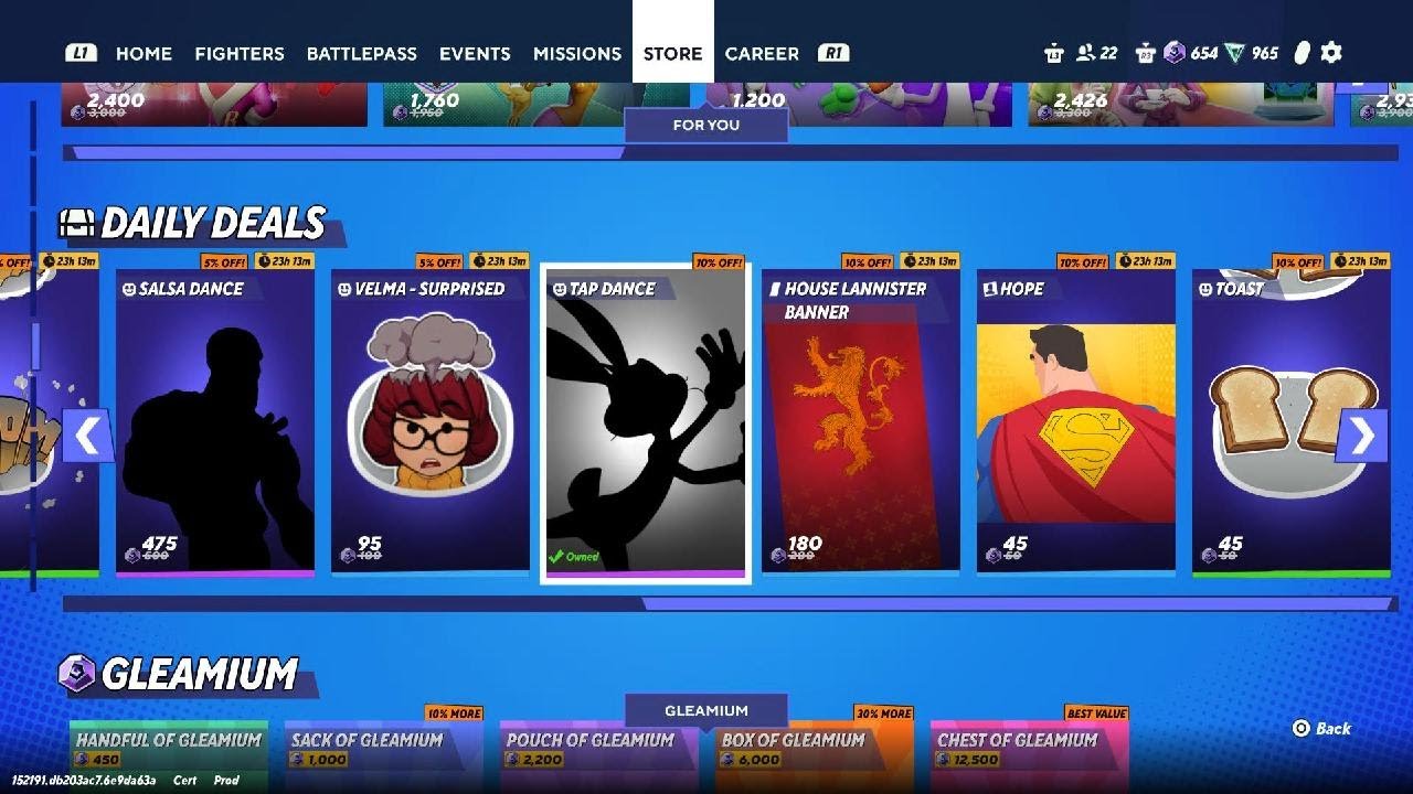 MultiVersus updated shop due to buy i own it ain't payin for extra crap