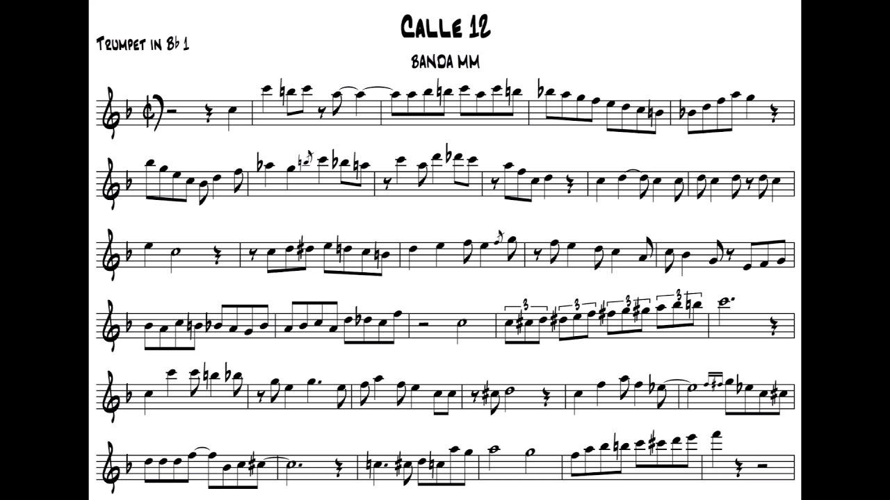 Calle 12 Transcripción Solos Banda MM