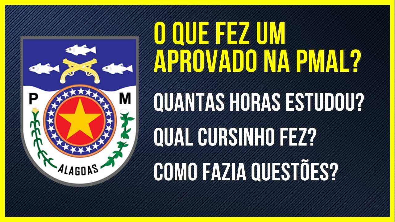 Pesquisa com 189 aprovados na PMAL (soldado). Como REALMENTE estudam os aprovados