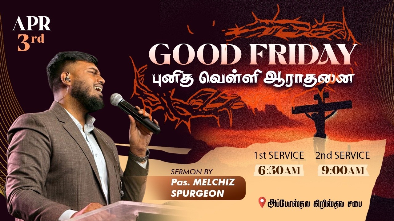 🔴Live | Good Friday Service 9:00 AM | Pas. Melchiz Spurgeon