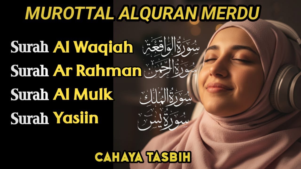 MUROTTAL PENENANG HATI  | SURAH AL-WAQIAH, AR-RAHMAN, AL-MULK, YASIN MERDU