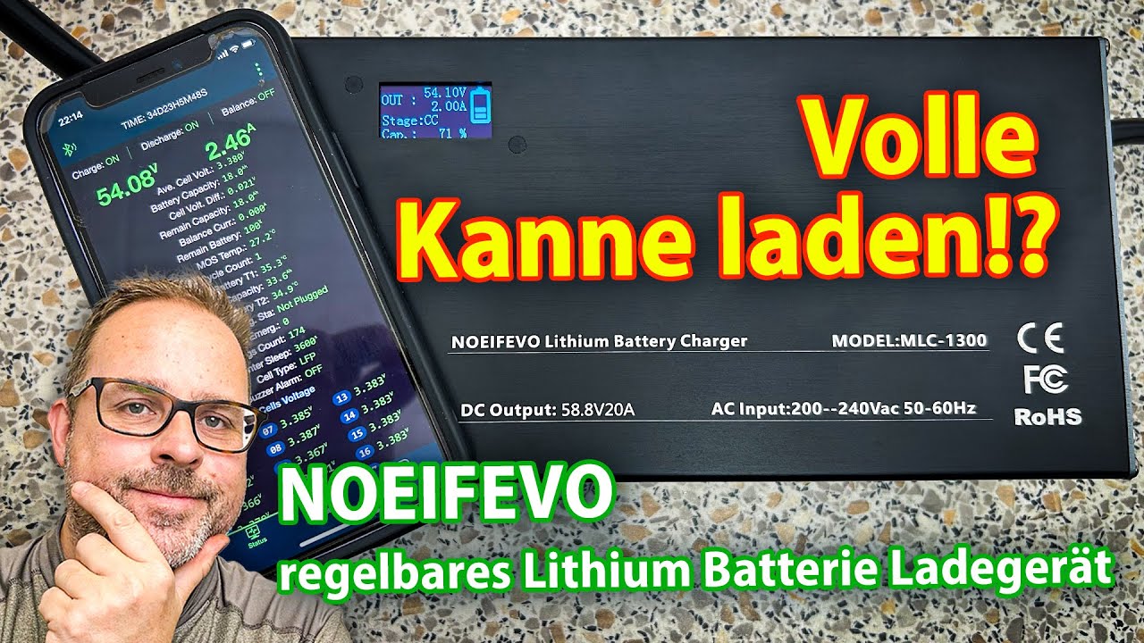 Noeifevo 58,8v 2-20A regelbares Ladegerät für Li-Ionen Akkus - Power Lader für den eBike Akku?