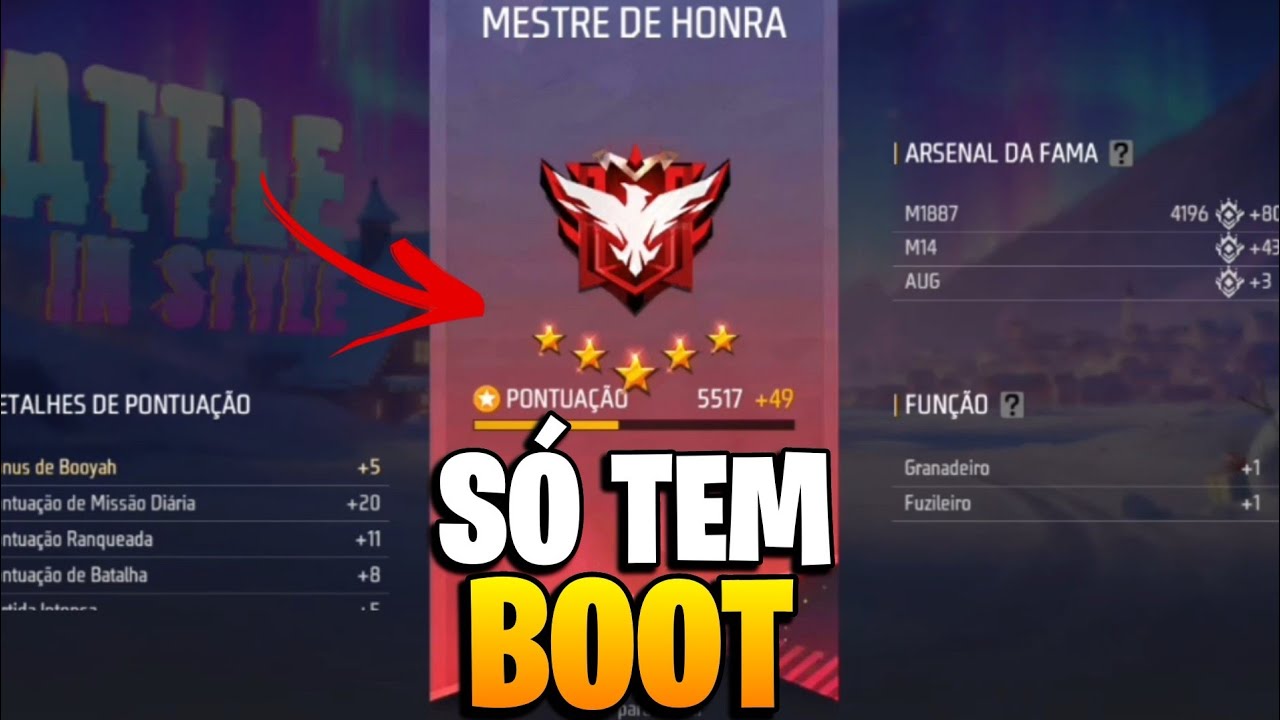 COMO CAIR COM BOOT NA NOVA TEMPORADA 44 DO FREE FIRE!! PEGUE DESAFIANTE FÁCIL E RÁPIDO!