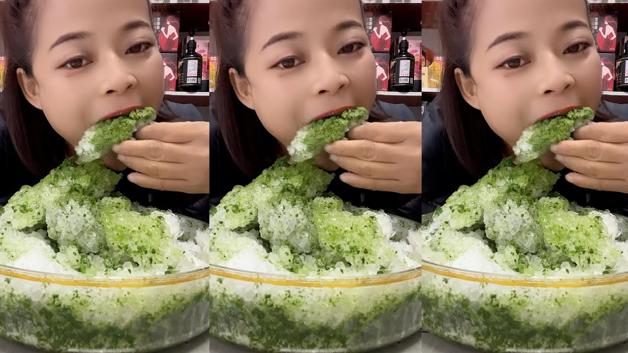 Y14 / ASMR ICE EATING / FREEZER FROST ICE / FLAVOURED ICE / ICE EATING🧊