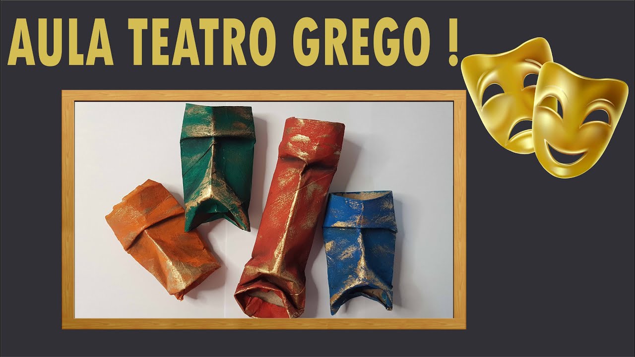 AULA Teatro Grego | Máscaras | Carinhas no rolo de papelão