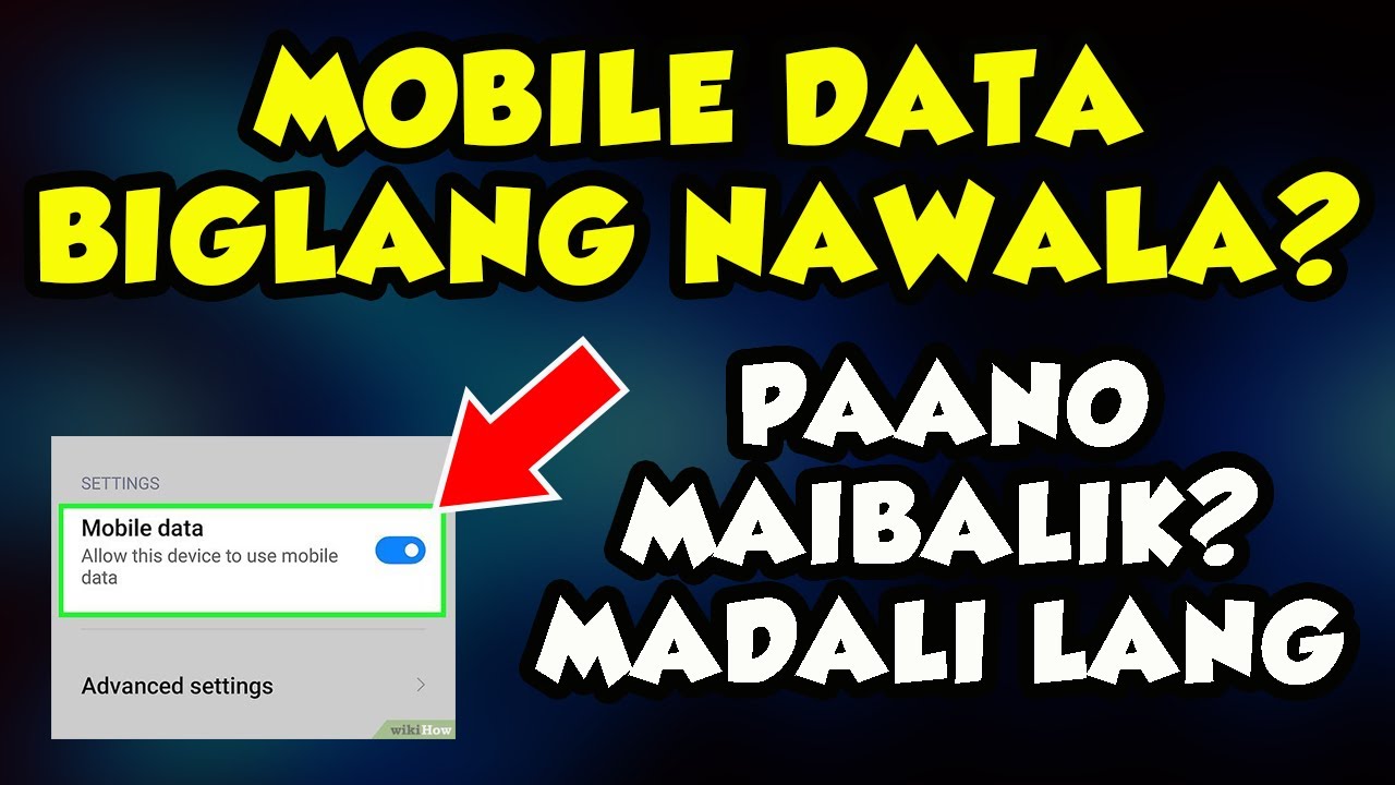 PAANO IBALIK ANG NAWALANG MOBILE DATA CONNECTIONS