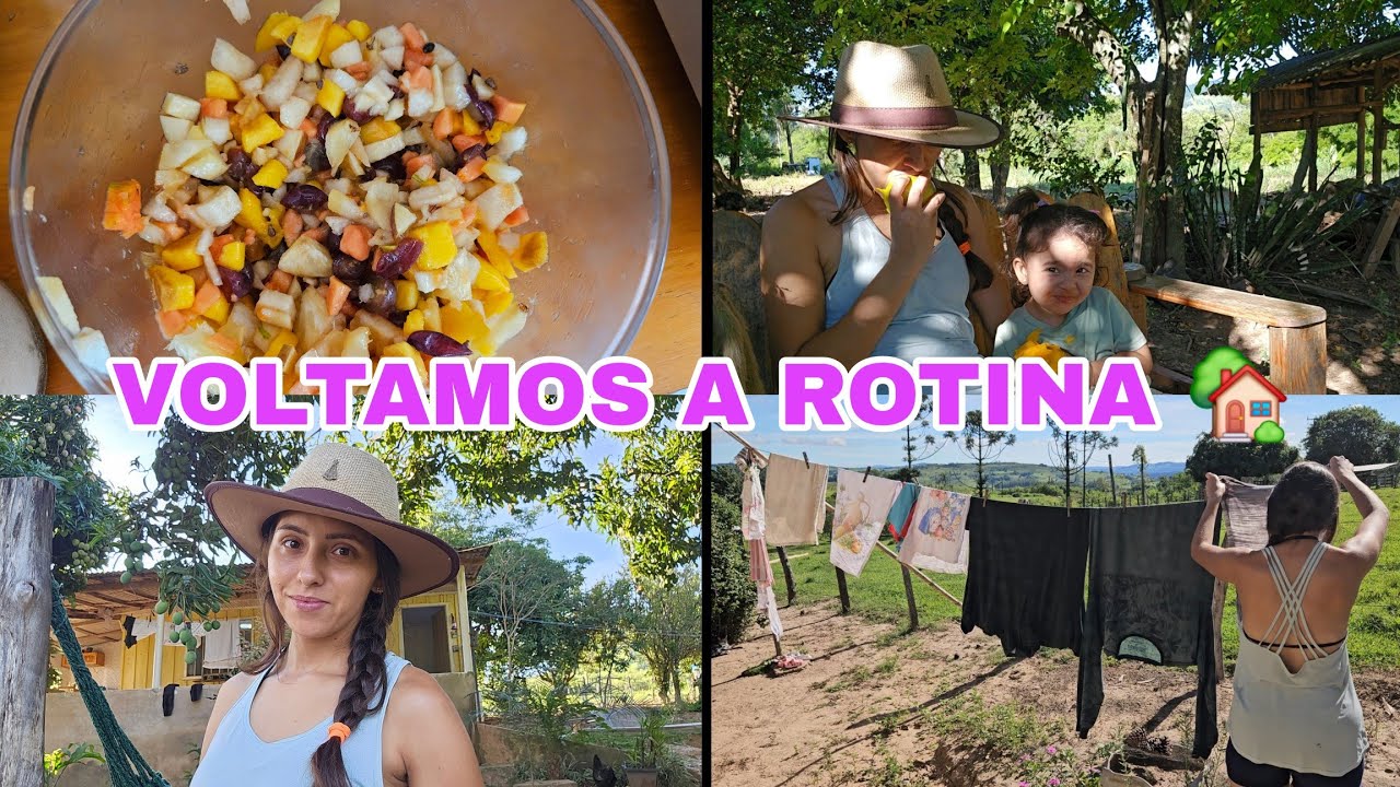 VOLTANDO A ROTINA/COMO ESTA MINHA MÃE/ SALADA DE FRUTA CUIDADOS DO LAR VIDA NO SÍTIO. 