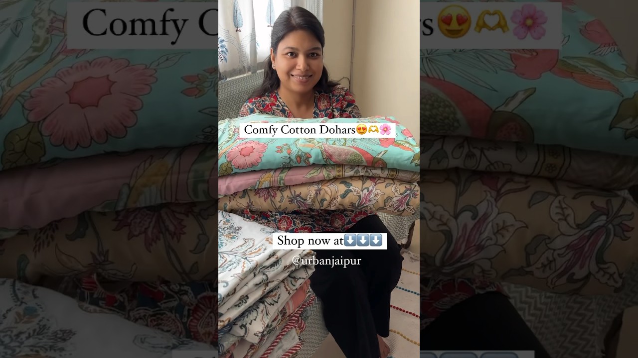 Shop Pure Cotton Dohar Blankets #urbanjaipur #explore #youtubeshorts #smallbusiness #shoppingvlog
