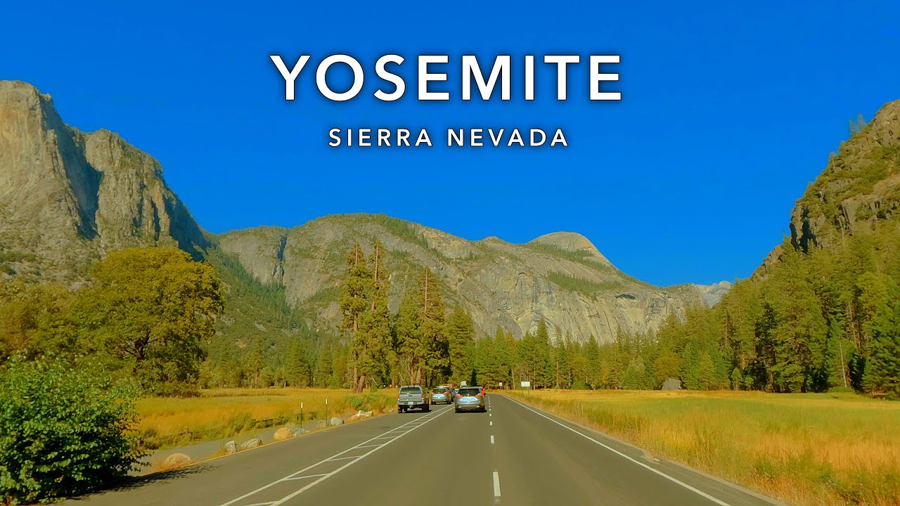 2-Hour Drive in Yosemite & Sierra Nevada Mountains | Ambient Driving Sound, No Music | 4K 60FPS