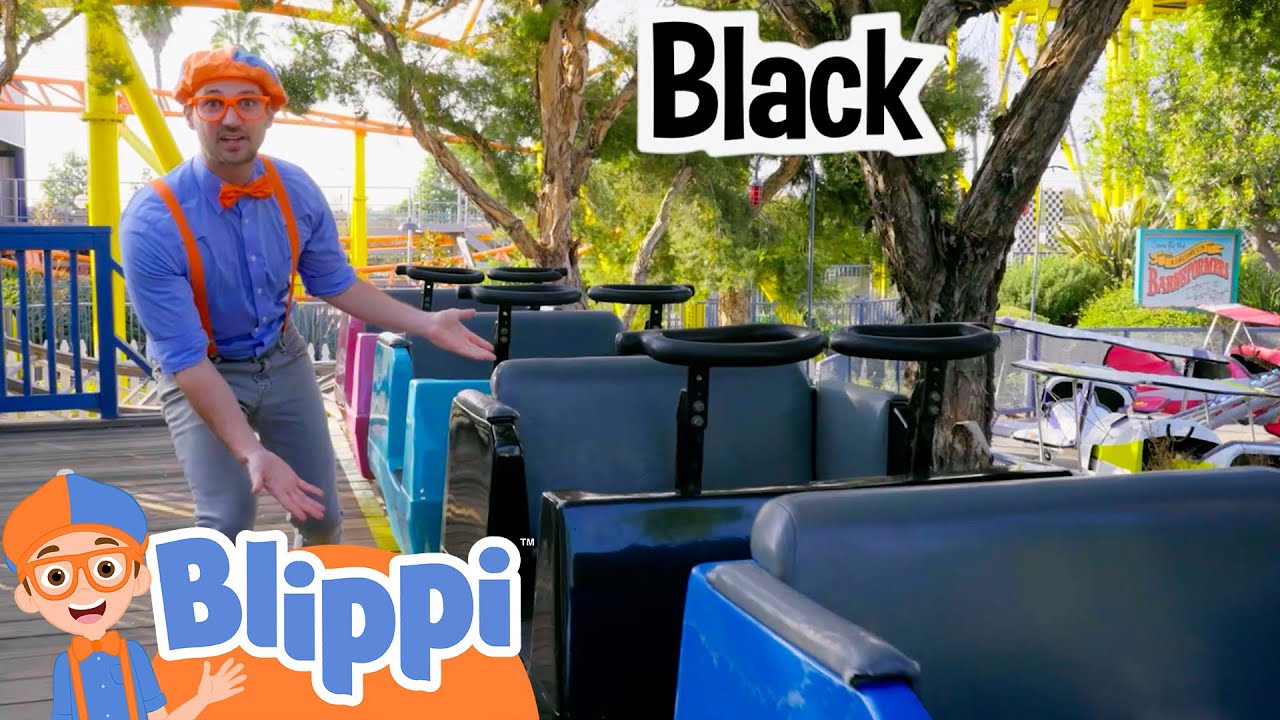 Learn Colors with Blippi and Meekah at the Theme Park! | Blippi's Colorful Fun! | Blippi Adventures