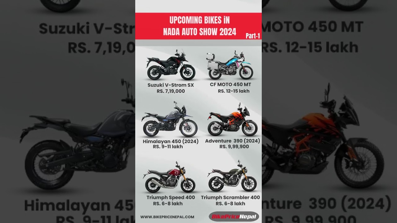 Upcoming Bikes In NADA Auto Show 2024|BikePriceNepal