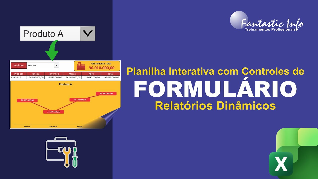Planilha Interativa com Controles de Formulários no Excel