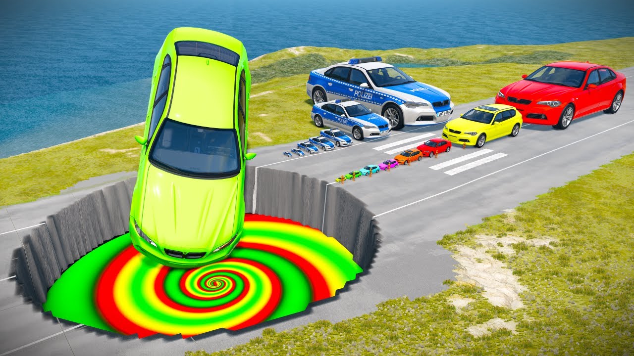 BIG & SMALL CARS vs GIANT PIT #213 - BeamNG.drive Ninja BeamNG !