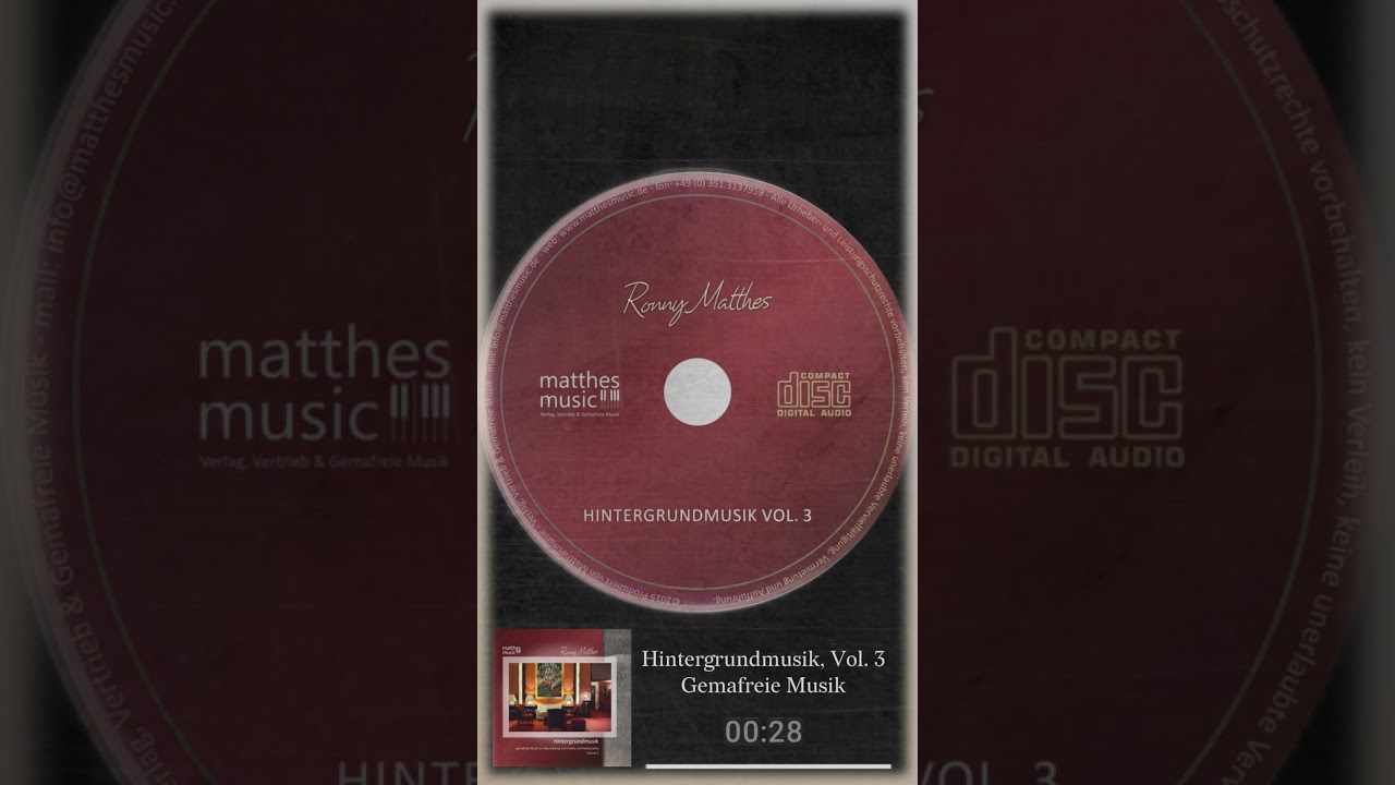 Hintergrundmusik, Vol. 3 - Gemafreie Musik zur Beschallung von Hotels & Restaurants (Gastronomie)