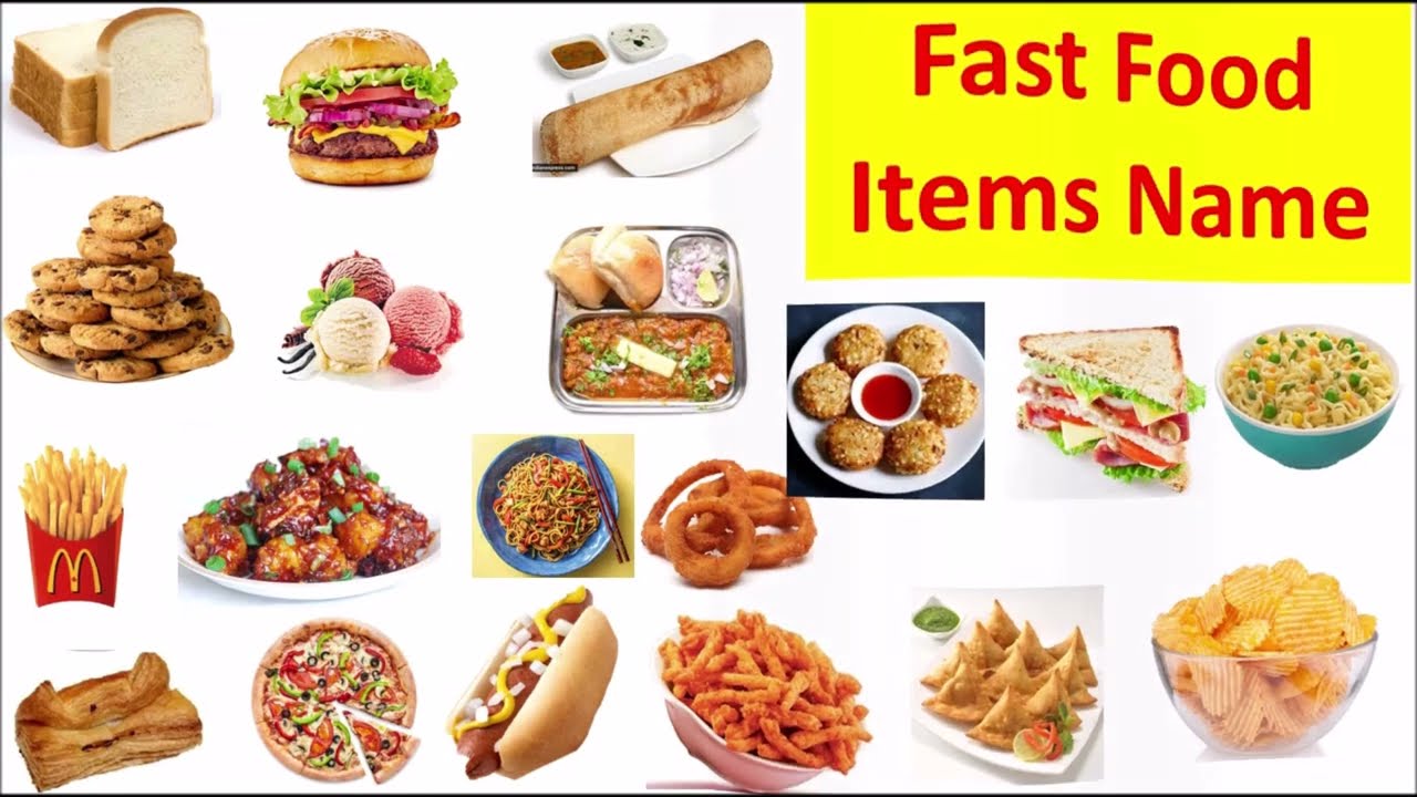 Fast Food Vocabulary || Fast Food items Name In English || Daily English Speaking Word Meaning