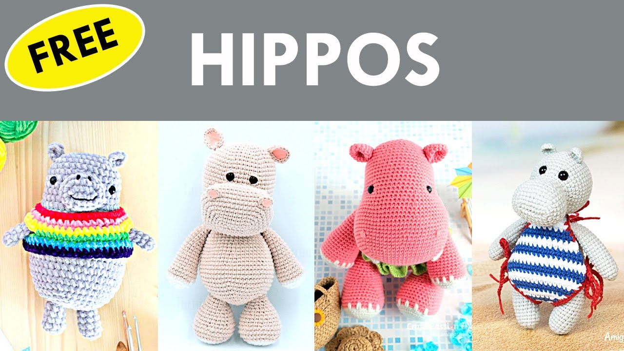Free Amigurumi Hippo Crochet Pattern Roundup!