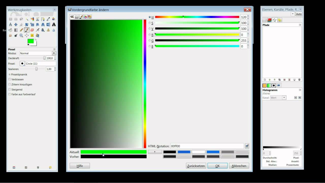 Gimp Teil 10: Farben verstehen