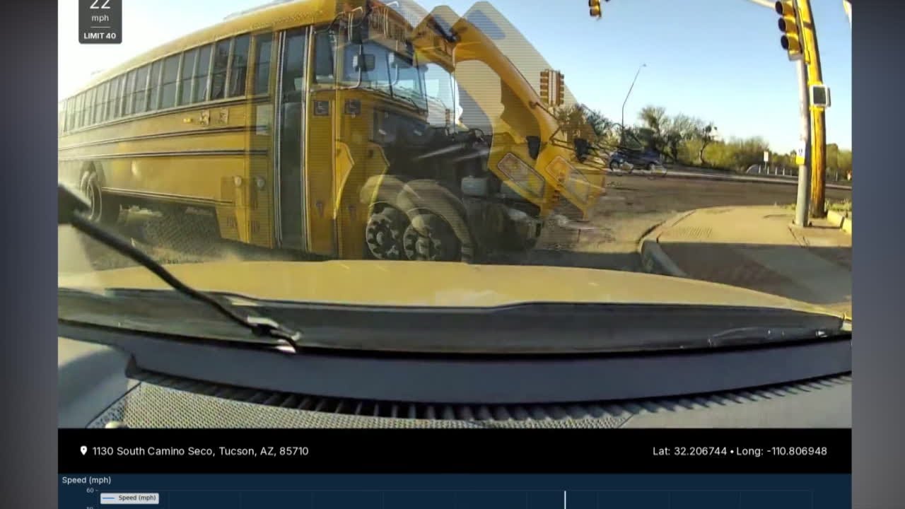 Dashcam video shows early morning TUSD bus crash