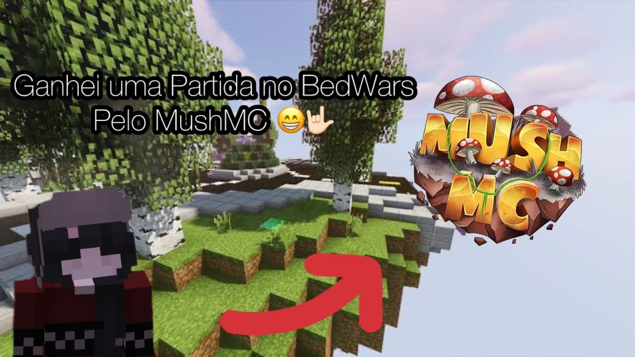 Joguei BedWars no MushMC e Ganhei (MILAGRE KKK)