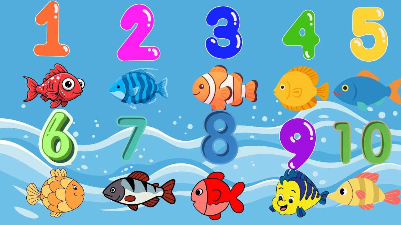 Counting 1 to 10 for Toddlers & Preschool Kids | Fun Fish Number Song | Cocoo Bits