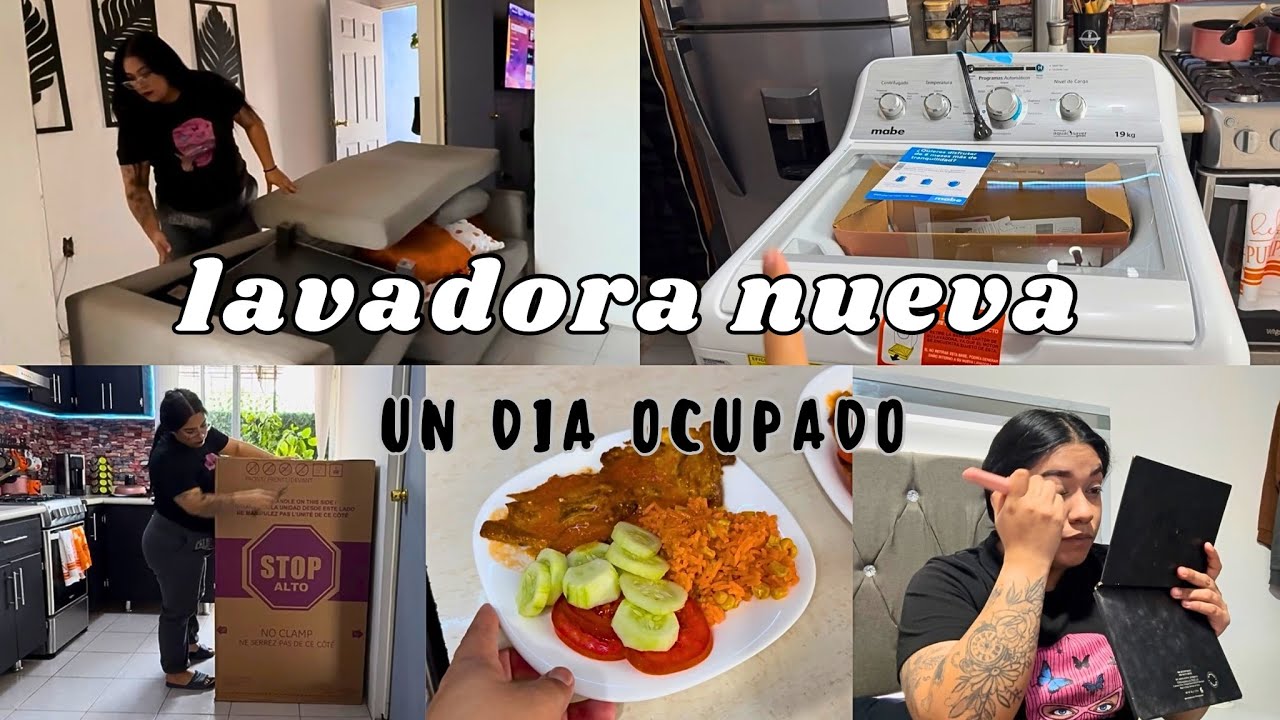 Lavadora nueva ✅ planes para el patio ✨ tortitas de carne con arroz 👩‍🍳❤️