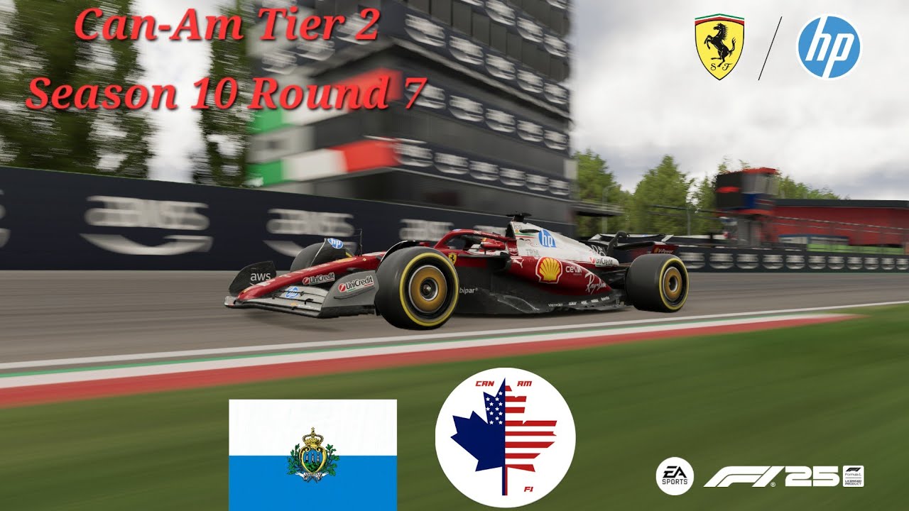 F1 25 Can-Am Tier 2 S10 R7 Imola Ferrari home turf