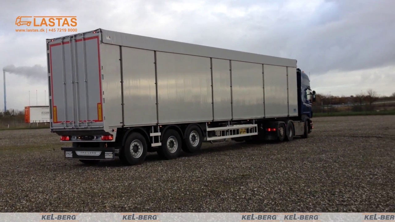 Knapen/Kel-Berg - 3 aks  Walking Floor trailer med åbenbar side - model E180K