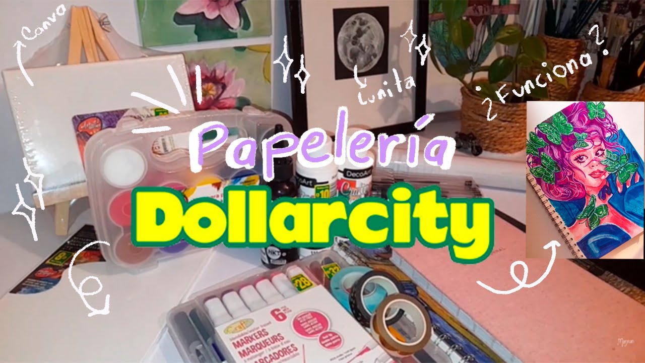 ✅DOLLARCITY Productos de Papelería 💖¿FUNCIONA? Dibujando con materiales de DOLLARCITY💜 #dollarcity