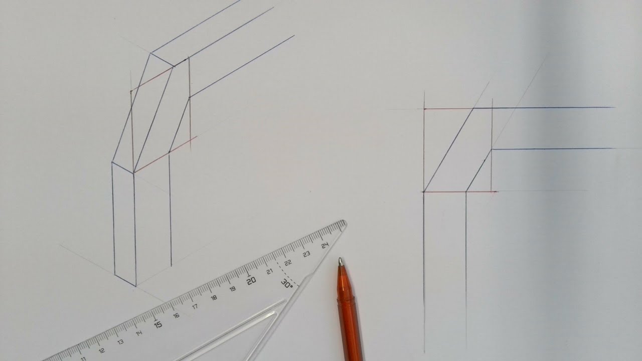 How to draw angles in an isometric