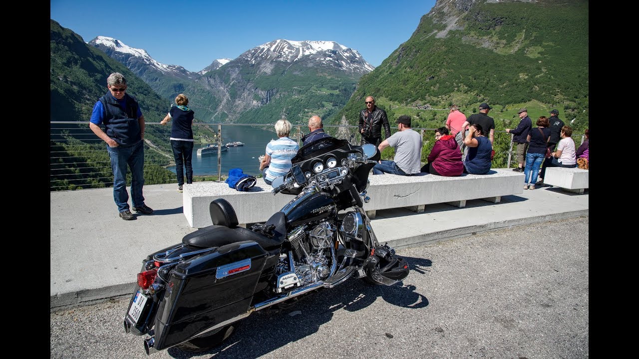Harley Davidson Street Glide to Geiranger, Norway