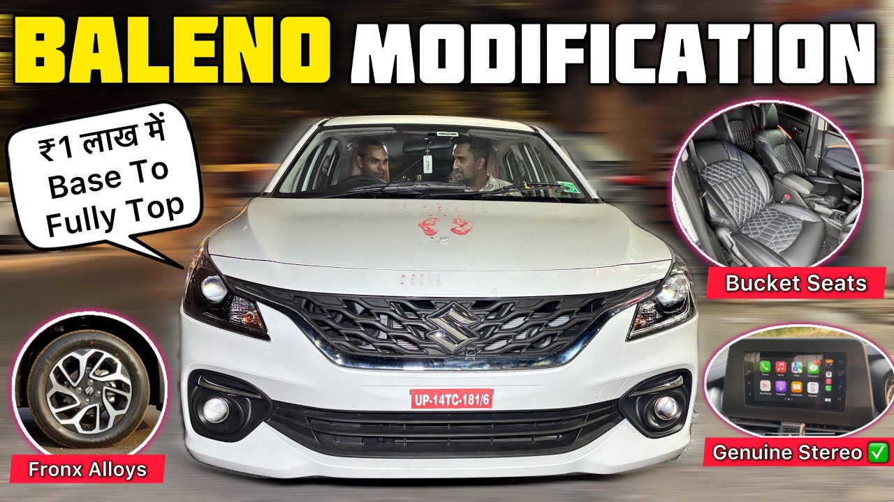 Baleno Sigma Base to Top Modified With Price ✅ Baleno Base Model to Top Model Modification